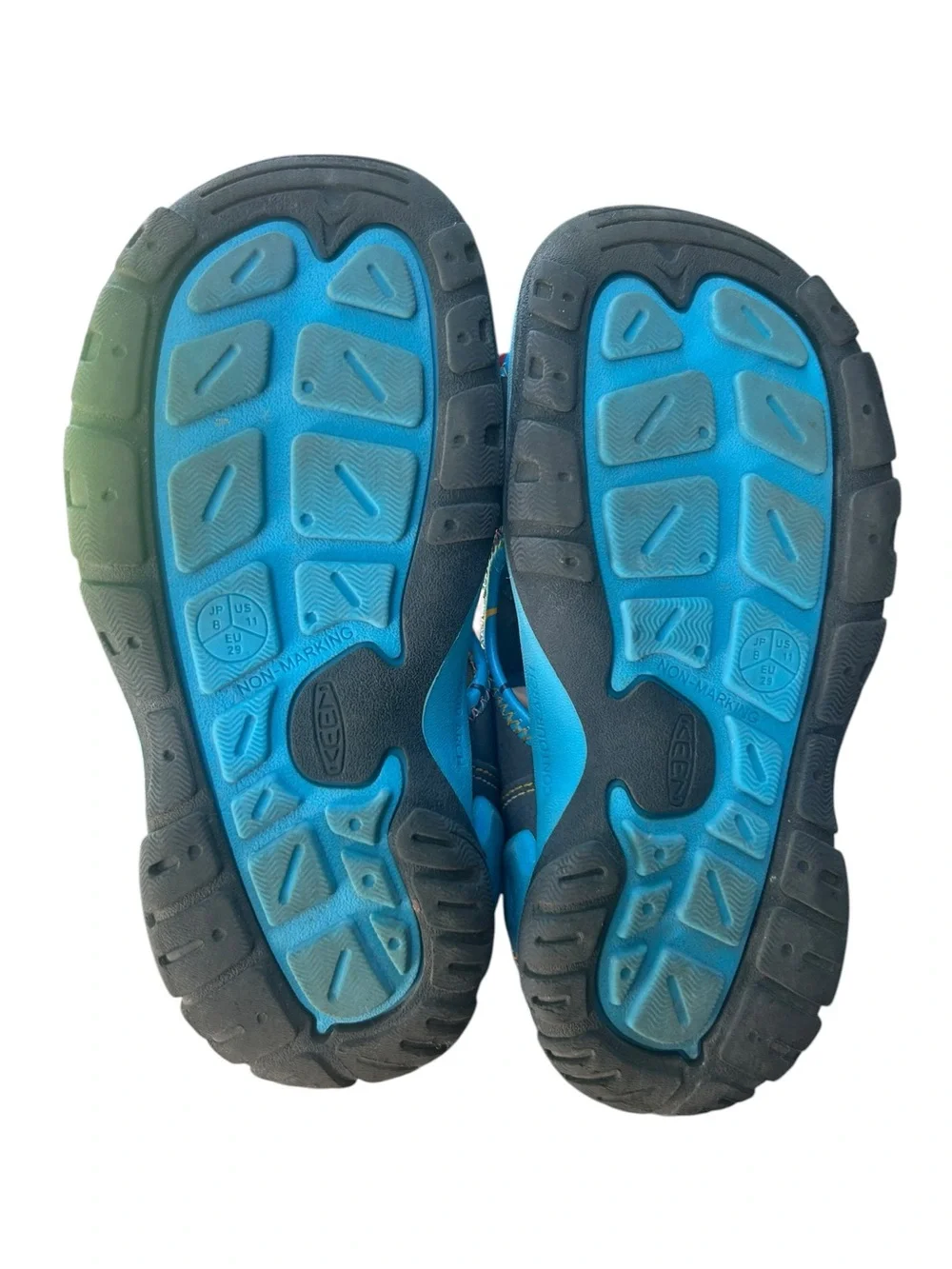 KEEN Kids Knotch Creek Shoes‎ Sandals Rainbow Tie Dye Trim Sz 11 Little Kid